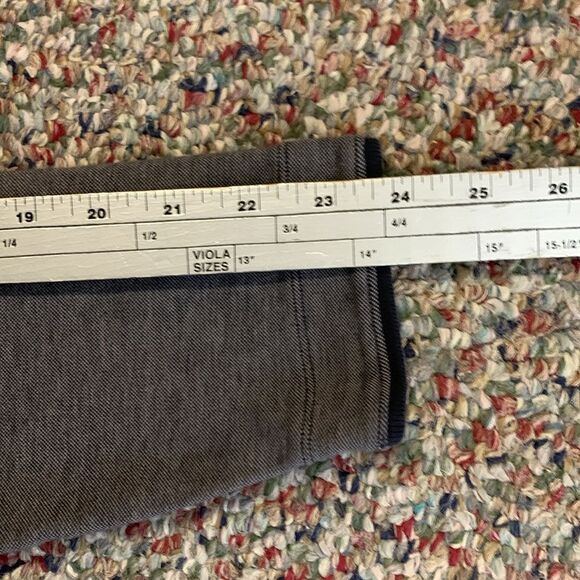 Banana Republic Gray-Blue Heathered 1/4 Zip LS Pullover Sweatshirt Size M - Picture 10 of 12